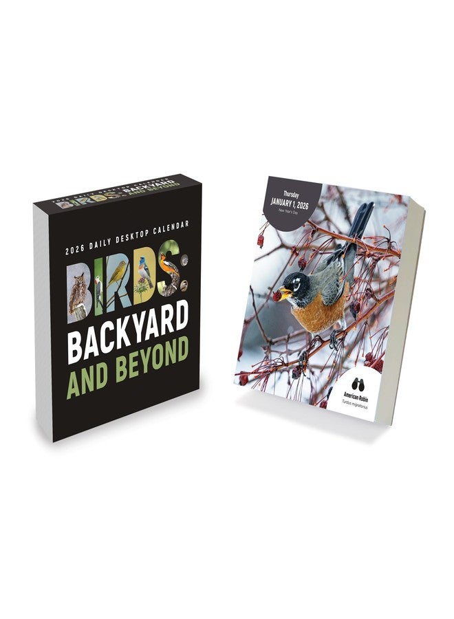 TF Publishing 2026 Birds: Backyard & Beyond Daily Desktop Calendar - Home and Office Organization - Small Desk Calendar 2026 w/Full-Color Tear-Off Pages and Standing Cardboard Easel - 5.25in x 5.25in - Image 1
