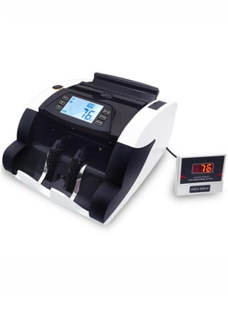 Money Counter Machine, Automatic Bill Counter Cash Counter Money Pcs Counting Machine with UV/MG Detection, Digital Display, Add/Batch Modes for Multi-Currency