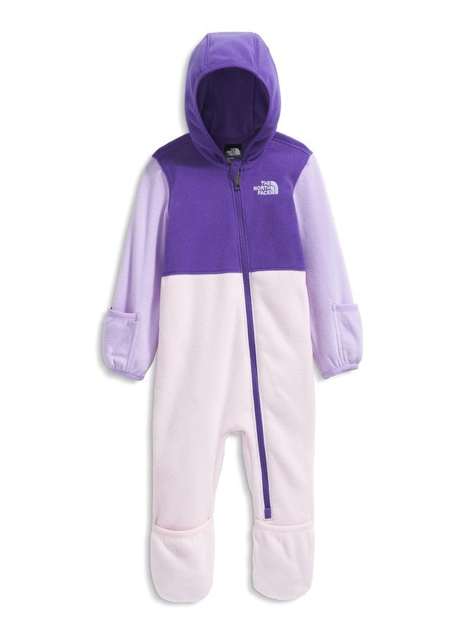The North Face Baby Glacier One-Piece | Polar Fleece Onesie with Built-In Mitts & Booties for Baby Boys & Girls, Peak Purple/Lite Lilac/Pale Blossom, 12 Months - Image 5
