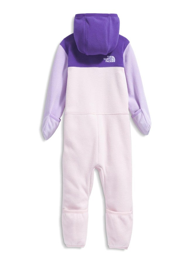 The North Face Baby Glacier One-Piece | Polar Fleece Onesie with Built-In Mitts & Booties for Baby Boys & Girls, Peak Purple/Lite Lilac/Pale Blossom, 12 Months - Image 3