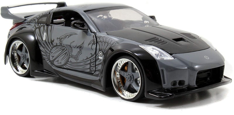 Jada Toys لعبة جادا تويز فاست آند فيوريوس 1:24 نيسان 350Z من د.ك. سيارة مصنوعة من المعدن، ألعاب للأطفال والبالغين، رمادي وأسود (97172) - Image 1