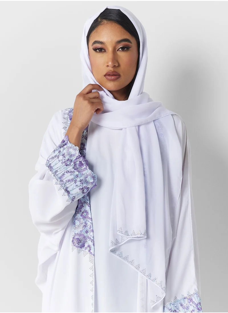 Khizana Embellished Detail Abaya With Inner