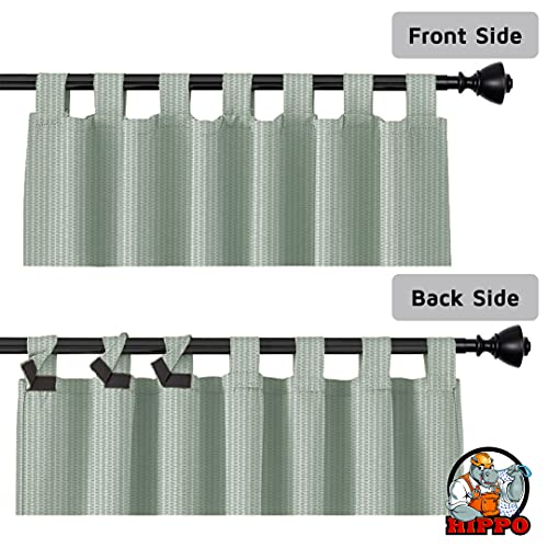 HIPPO 230 GSM Outdoor Sun Blocking Balcony Tab-Top Curtains Sun & UV Protection, Light Filtering 4.5FTX8FT Door Curtain (Moon-Stone) - Image 3