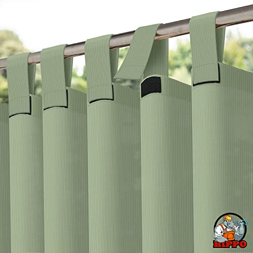 HIPPO 230 GSM Outdoor Sun Blocking Balcony Tab-Top Curtains Sun & UV Protection, Light Filtering 4.5FTX8FT Door Curtain (Moon-Stone) - Image 2