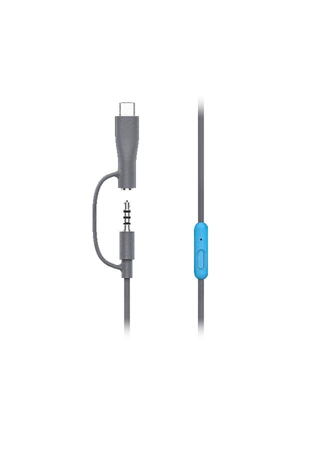 Belkin SoundForm Mini Kids Wired Headphones with USB-C to 3.5mm Dongle, Built-in Mic & Fun Stickers, 85dB Max Volume – for Online Learning, Travel, Compatible with iPhone, iPad, Galaxy, etc - Blue blue - Image 4