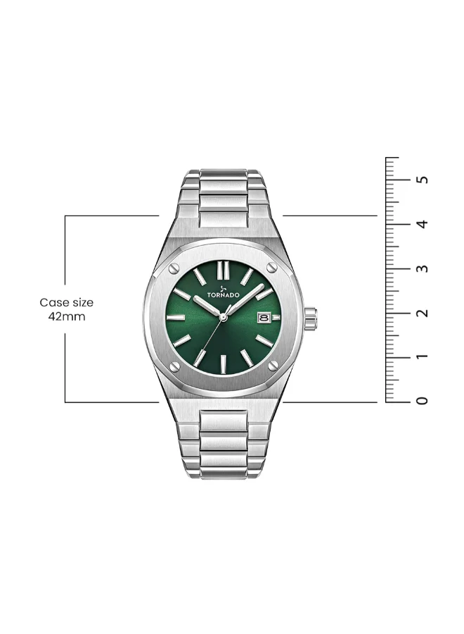 TORNADO Men's Steel Analog Watch T23003-SBSH - 42x51.5  mm