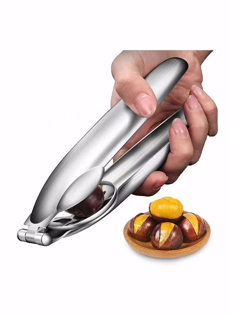 Generic - 1 Pcs Stainless Steel Chestnut Clip Peeler Nut Cracker Pecan Walnut Plier Opener 304 Stainless Steel Kitchen Tools Cutter,Nut Cracker Sheller Walnut Pliers - Image 1