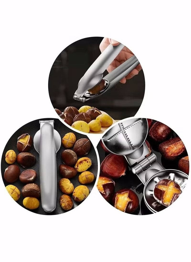 Generic - 1 Pcs Stainless Steel Chestnut Clip Peeler Nut Cracker Pecan Walnut Plier Opener 304 Stainless Steel Kitchen Tools Cutter,Nut Cracker Sheller Walnut Pliers - Image 1