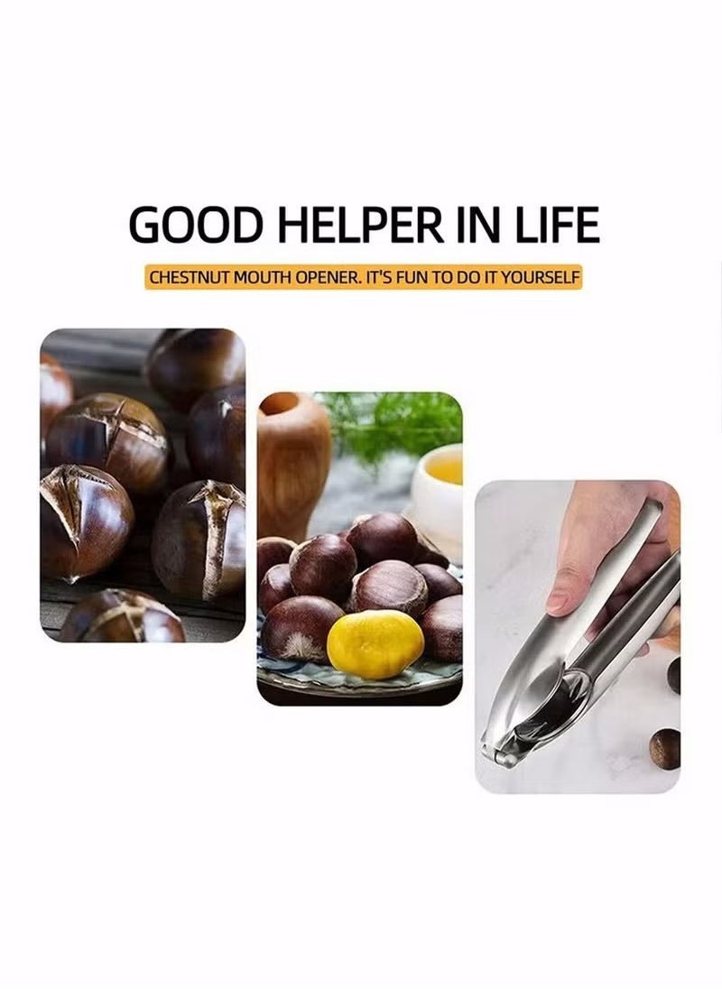 Generic - 1 Pcs Stainless Steel Chestnut Clip Peeler Nut Cracker Pecan Walnut Plier Opener 304 Stainless Steel Kitchen Tools Cutter,Nut Cracker Sheller Walnut Pliers - Image 1