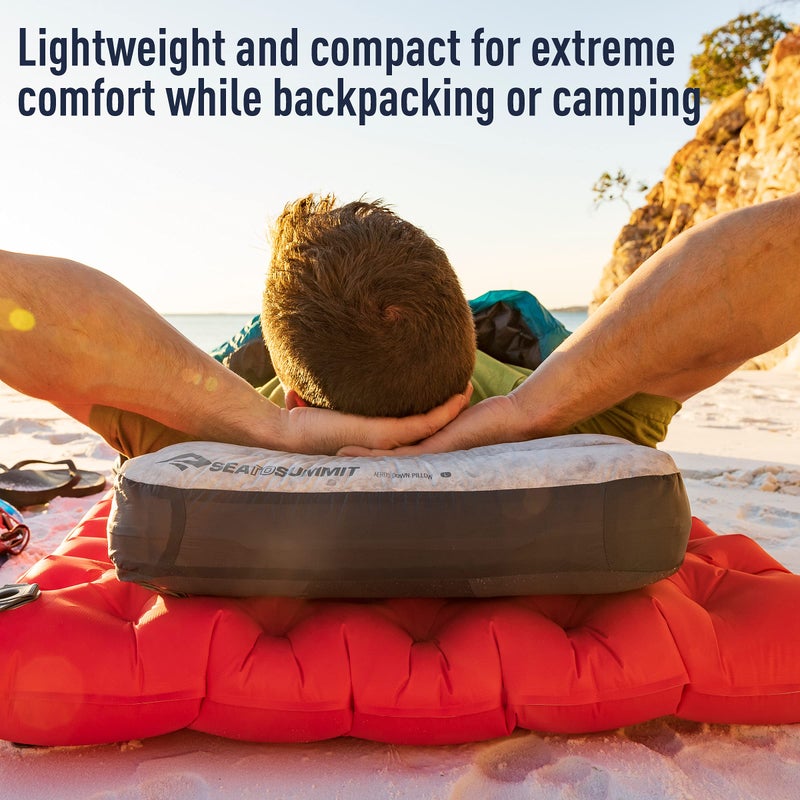 Sea to Summit Aeros Down Inflatable Pillow, Regular (13.4 x 9.4), Grey - Image 5