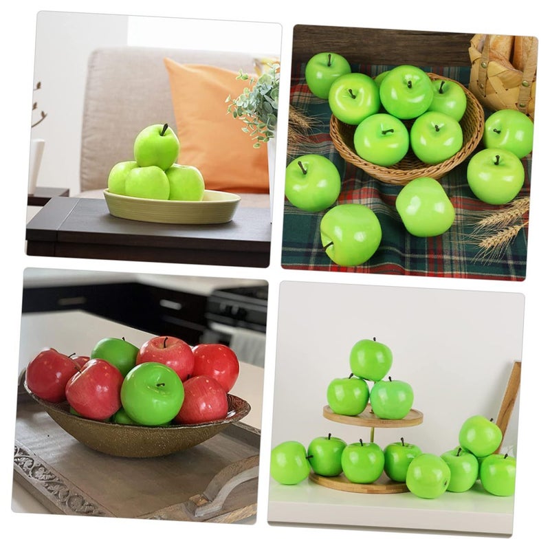 12pcs Green Foam Artificial Fruit Models Realistic Fake Fruits Home Kitchen Party Decor - Image 5