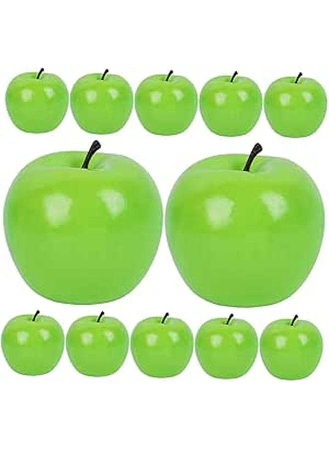 12pcs Green Foam Artificial Fruit Models Realistic Fake Fruits Home Kitchen Party Decor - Image 1