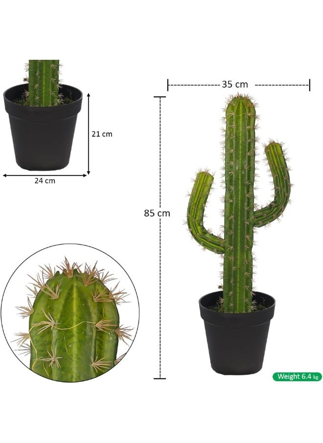 Yatai - YATAI Artificial Cactus Plants, Lifelike Artificial Plants, Sturdy & Long-Lasting Fake Tree Plant, Vibrant Green Easy Care & No Maintenance For Fake Plants Ideal for Home & Office Decor (85cm) - Image 1