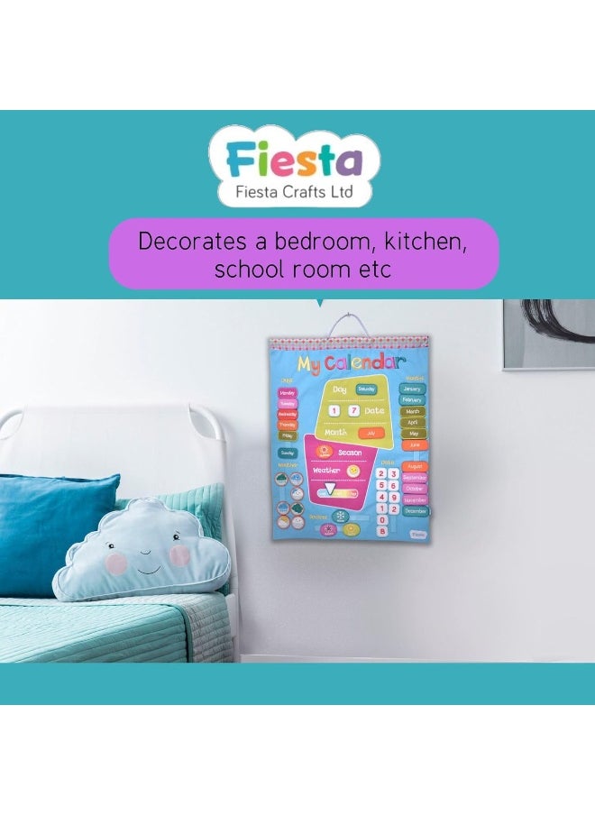 W-0227 Fabric Calendar Wall Chart Hanging-Multi Colour, Various