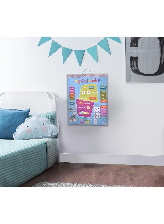W-0227 Fabric Calendar Wall Chart Hanging-Multi Colour, Various
