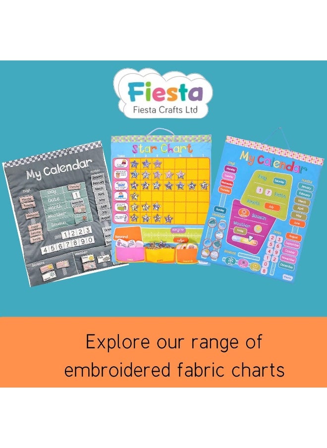 W-0227 Fabric Calendar Wall Chart Hanging-Multi Colour, Various
