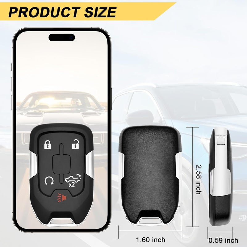 Vurkcy Key Fob Replacement for 2019-2022 Chevrolet Silverado and 2019-2022 GMC Sierra, HYQ4EA - Image 4