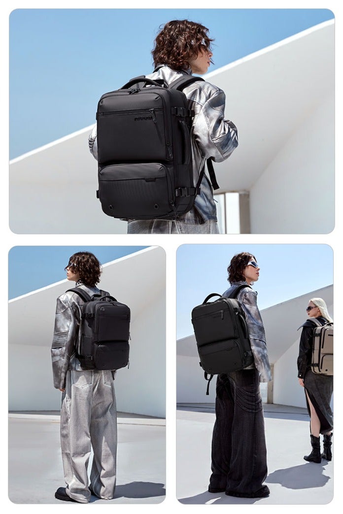 ARCTIC HUNTER School Laptop Bag, Business Travel Durable Office Work Shoulder Bag with Laptop Compartment for Men, Black - Image 2