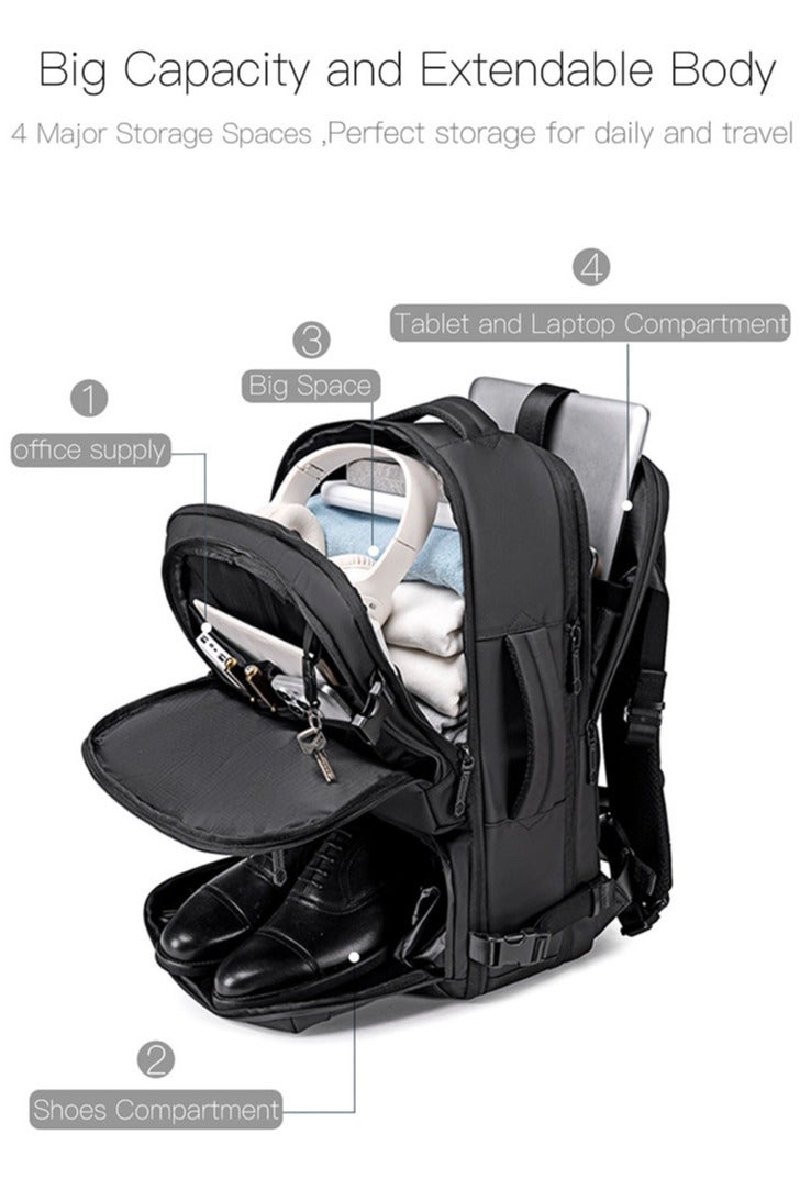 ARCTIC HUNTER School Laptop Bag, Business Travel Durable Office Work Shoulder Bag with Laptop Compartment for Men, Black - Image 4