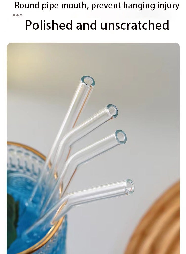 High borosilicate transparent glass straw heat-resistant durable set of anti-lipstick non-disposable - Image 3