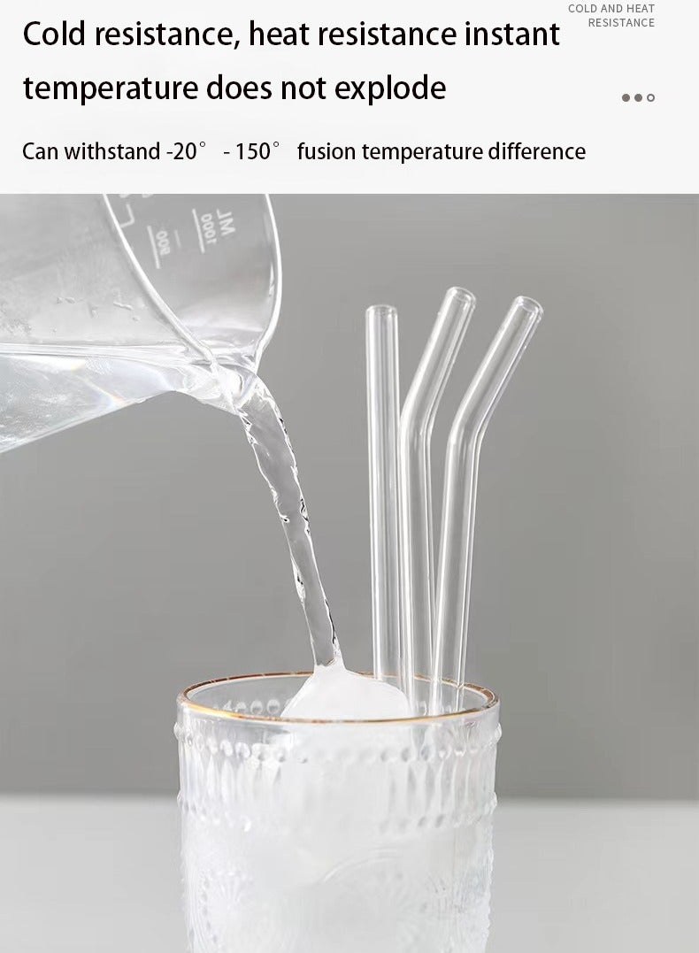 High borosilicate transparent glass straw heat-resistant durable set of anti-lipstick non-disposable - Image 4