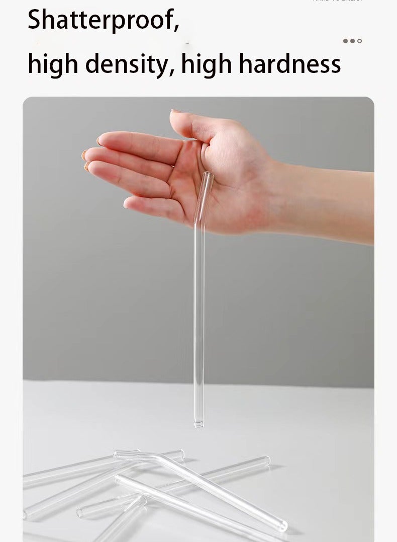 High borosilicate transparent glass straw heat-resistant durable set of anti-lipstick non-disposable - Image 5