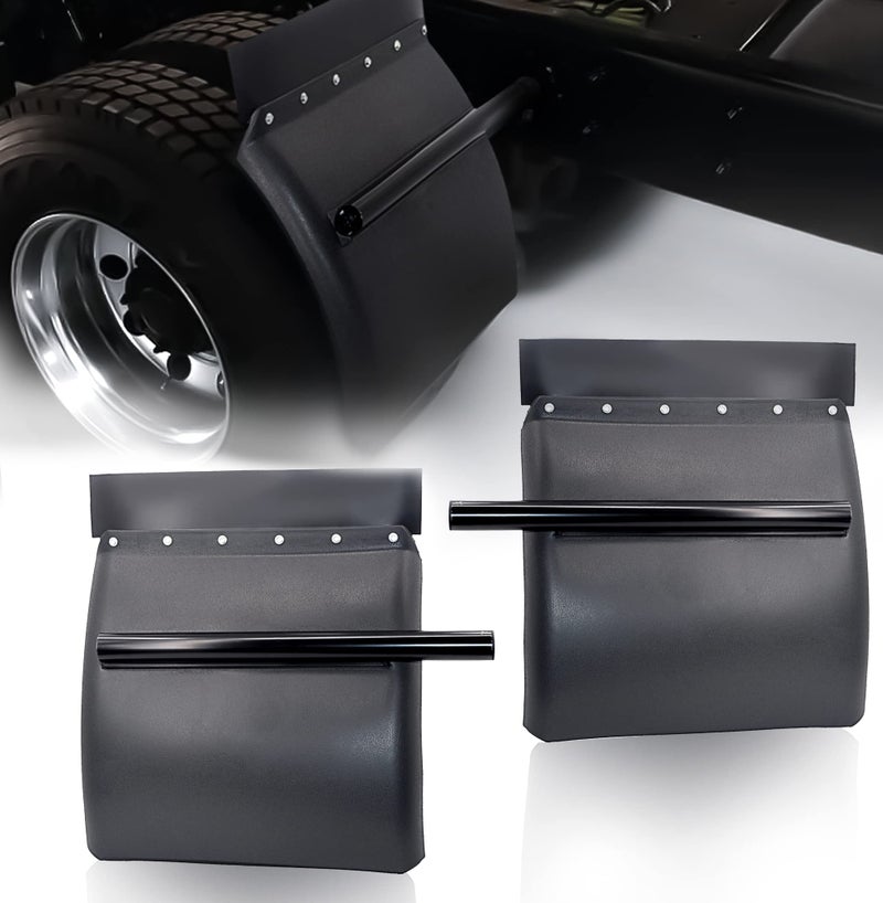 TORQUE Quarter Fenders for Semi Truck 24 x 24 Stainless Steel Tube Bracket and Mounting Hardware Included Right Left Quarter Fender Kit Set TRQF311 Stainless Steel 24 x 24