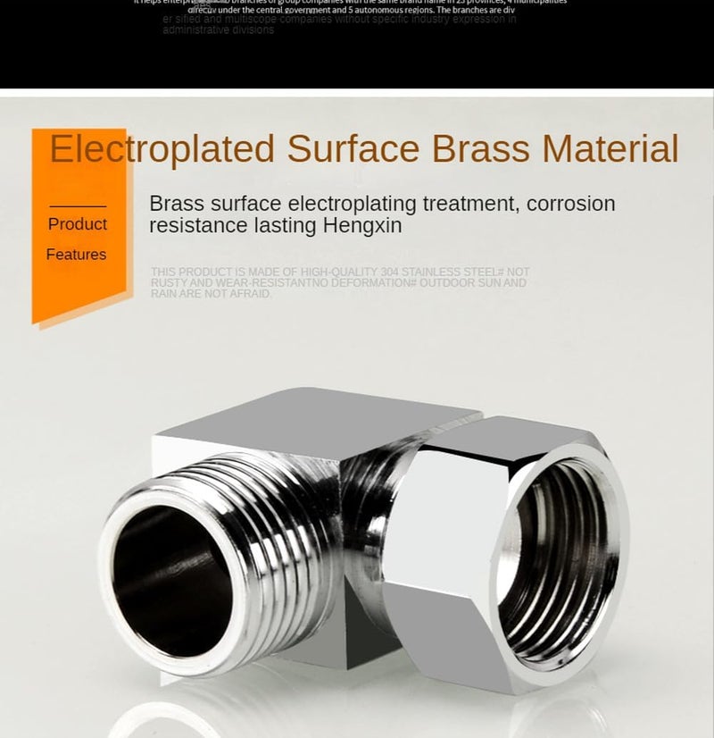 Brass Three-Way Splitter Faucet Connector - Durable All-Brass Water Pipe Fittings for Live Connection, Dual Outlet Joint - Image 3