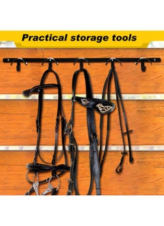 Zonon Zonon 2 Pcs Horse Tack Bridle Hooks Metal Horse Bridle Rack Stall Hanger for Horse Tack Harness Storage Stall Fence Barn Supplies  - Image 3