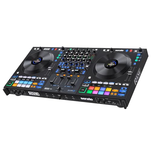 Rane FOUR Stems DJ Controller with 4 Decks 85 Jog Wheels with Displays Mixer with Internal FX Serato DJ Pro and Pitch n Time Included