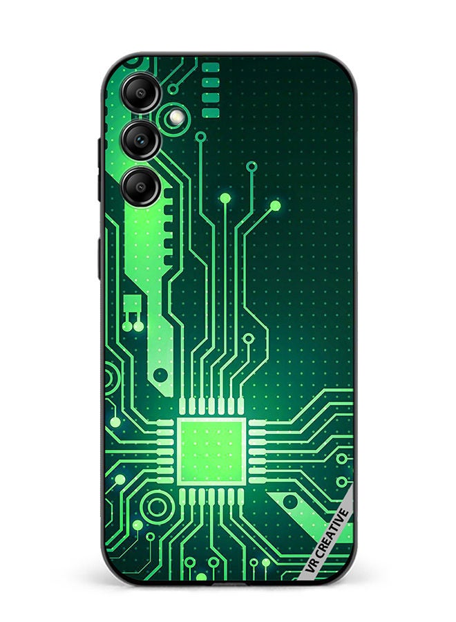 VR CREATIVE Protective Case Cover For Samsung Galaxy A14 5G/A14 Circuit Design Multicolour - Image 1