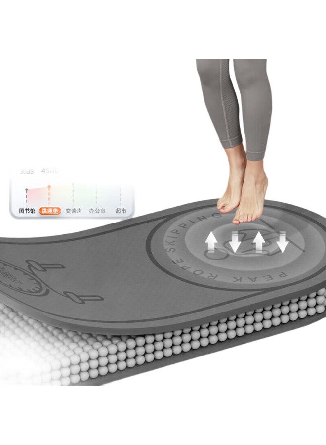 PEAK حبل القفز، حصيرة يوغا ماصة للصدمات، حصيرة تمرين صامتة من Tpe، وسادة لياقة داخلية غير قابلة للانزلاق للرجال والنساء، حصيرة جري بطيئة للغاية - Image 3