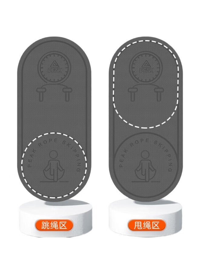 PEAK حبل القفز، حصيرة يوغا ماصة للصدمات، حصيرة تمرين صامتة من Tpe، وسادة لياقة داخلية غير قابلة للانزلاق للرجال والنساء، حصيرة جري بطيئة للغاية - Image 2