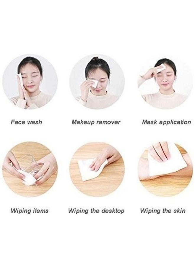 Sweetpea - Soft Disposable Non-Woven Cloth/Fabric Facial Tissue | Dry Wipe Cleaning Beauty Towel Salon Use Makeup Removal | Durable Multi-Purpose Tissue Napkin Dry Hanky (10 * 10 Inch 200Pcs) - Image 1