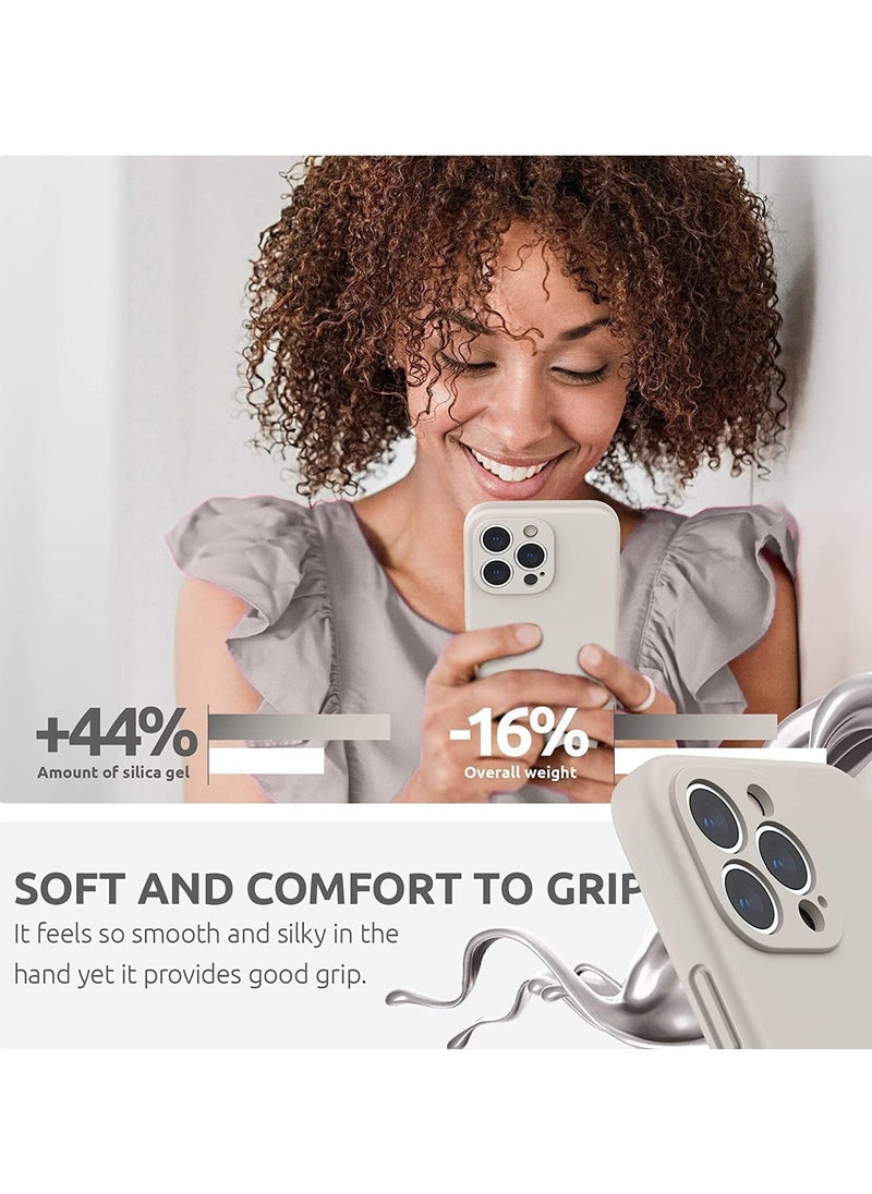 Raxoom Silicone Case Compatible with iPhone 14 Pro, Soft Liquid Gel Rubber Cover Shockproof Bumper Anti-Scratch Anti-Fingerprint Anti-Drop Slim Cover (Not Original) (iPhone 14 Pro, White) - Image 4