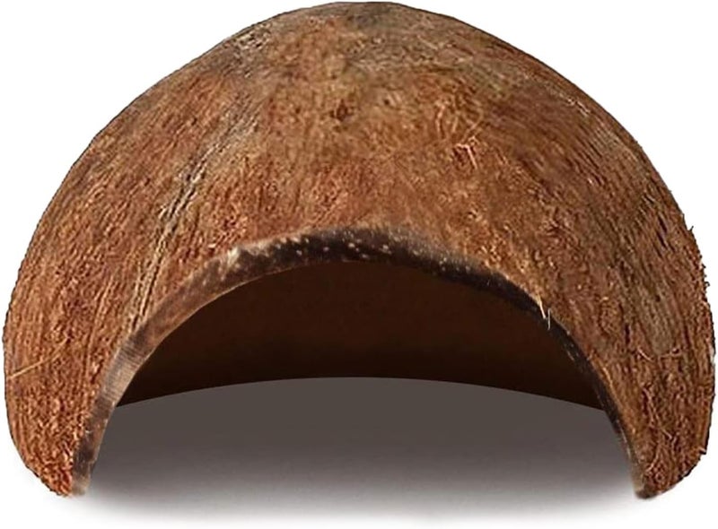 SunGrow Betta Fish Cave, Habitat Made from Coconut Shell, Soft-Textured Smooth Edged Spacious Hideout, for Resting and Breeding, 1 Pc - Image 1