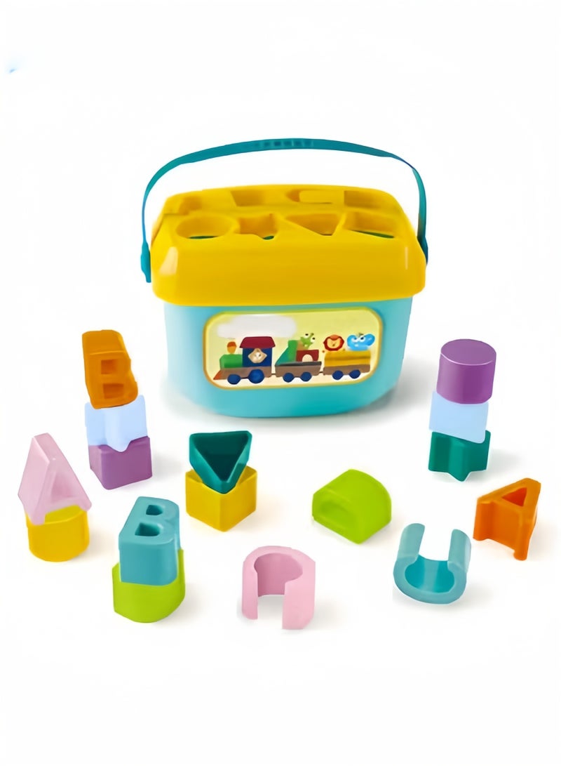 Bus Shape Sorter Toy for 10+ Months,Educational PP Soft Rubber Game with 8 Shapes and Letters, Safety Tested for Infants, Enhances Creative Play Learning Skills Development