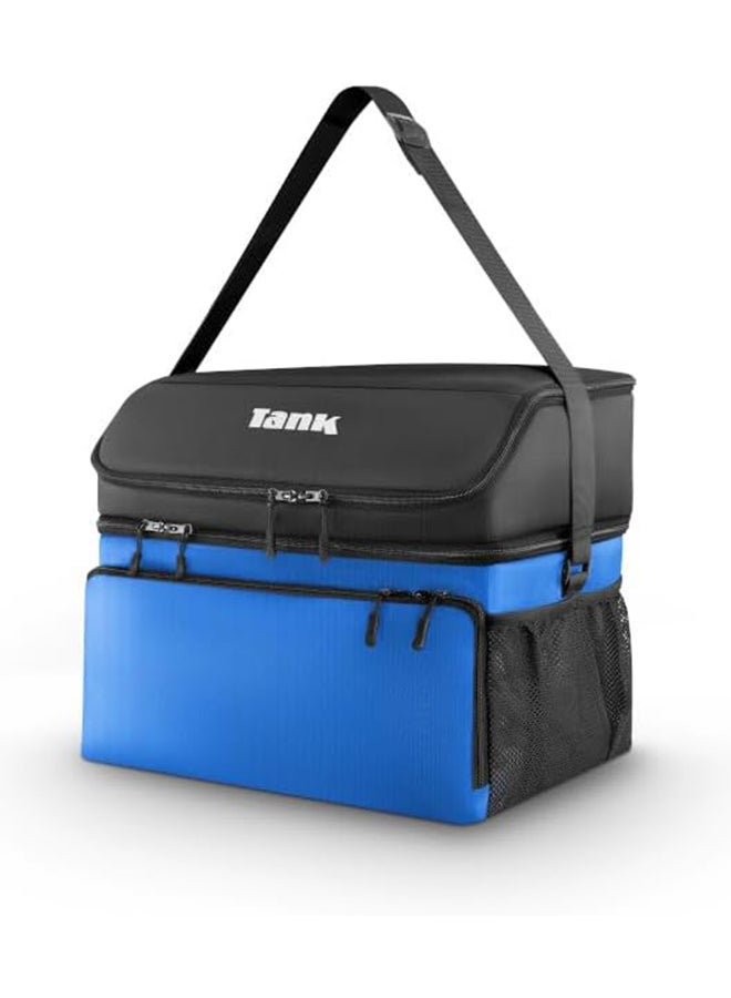 TANK حقيبة حرارية معزولة سعة 30 لتر، زرقاء وسوداء - Image 2