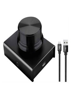USB Volume Control,Multimedia Controller Knob PC Volume Control Knob Speaker Audio Multimedia Volume Remote Control Adjuster with One Key Mute Function Support Win7/8/10/XP/Mac/Vista/Android/iOS