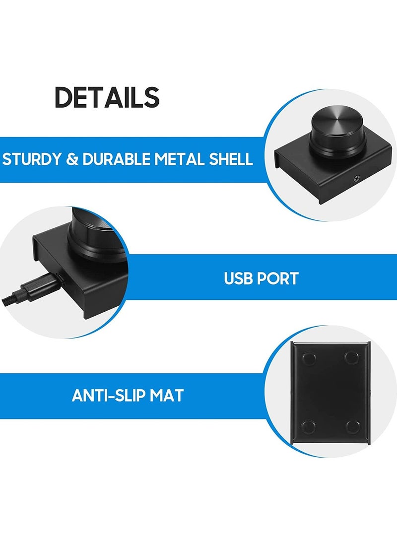 KASTWAVE - USB Volume Control,Multimedia Controller Knob PC Volume Control Knob Speaker Audio Multimedia Volume Remote Control Adjuster with One Key Mute Function Support Win7/8/10/XP/Mac/Vista/Android/iOS - Image 1