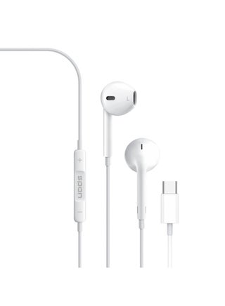 Type-C Wired Earphones with Built-in Microphone Compatible with All phone-White - view 3