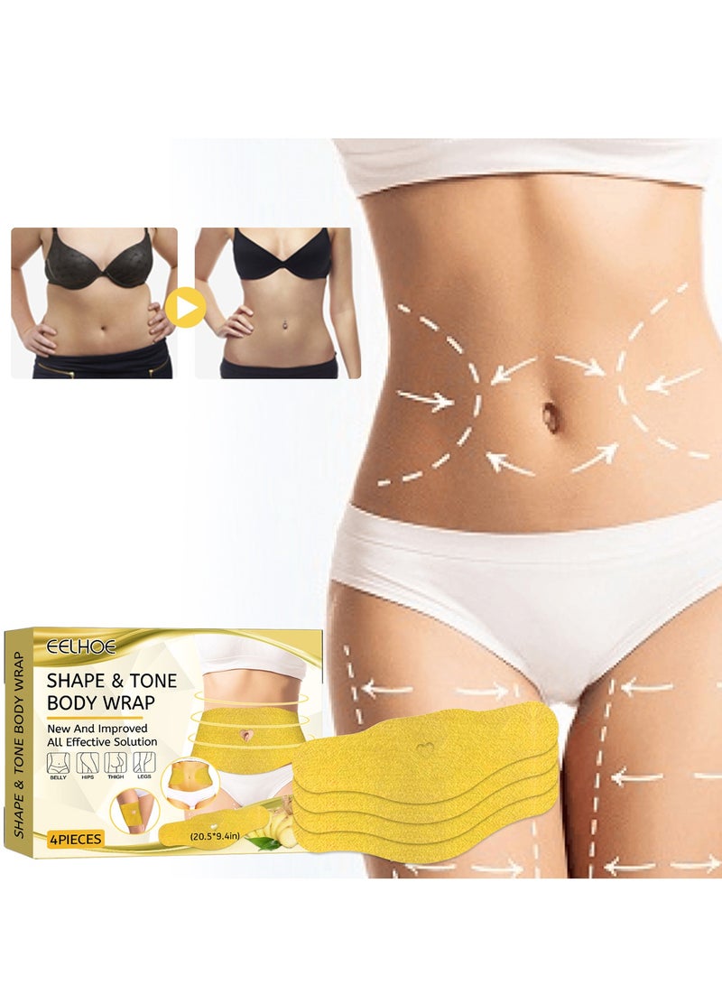 EELHOE Slimming Patch, Weight Loss Patch, Promotes Fat Burning on the Abdomen, Tightens the Waist, Anti-Cellulite, Supports Fast Weight Loss 4 Pcs - Image 1
