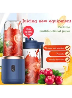 FPC 400ml Portable Small Electric Juicer - Stainless Steel Blade, Fruit & Vegetable Smoothie Blender, Compact Design, Easy-to-Use, Rechargeable, Ideal for Travel, Quick Juice Maker for Home & Office, Automatic Operation, Versatile Kitchen Tool  - Image 5