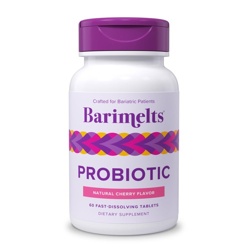 Barimelts Probiotic 5 Billion CFU 60 FastDissolving Tablets 2Month Supply SugarFree Probiotics for Women Support Gut Health After Bariatric Surgery Natural Cherry Flavor