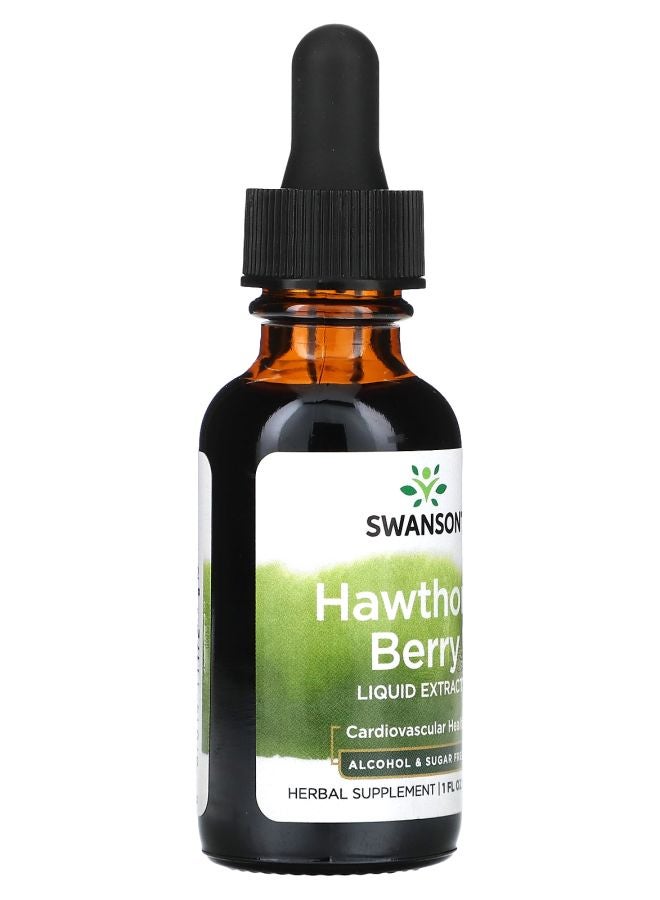 SWANSON Hawthorn Berry Liquid Extract Alcohol & Sugar Free 1 fl oz (29.6 ml) (1000 mg per Serving) - Image 2