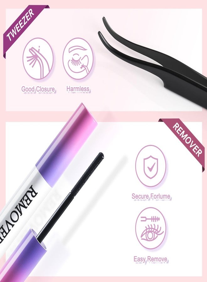 NMKL38 140PCS Lash Clusters Eyelash Extensions Kit Lash Clusters Kit 9-15 mm D Curl DIY Lash Extension Kit with Lash Bond and Seal and Remover, Tweezers - Image 5