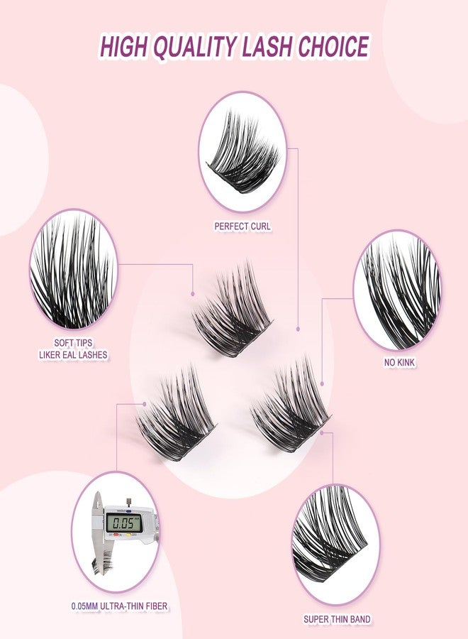 NMKL38 140PCS Lash Clusters Eyelash Extensions Kit Lash Clusters Kit 9-15 mm D Curl DIY Lash Extension Kit with Lash Bond and Seal and Remover, Tweezers - Image 4