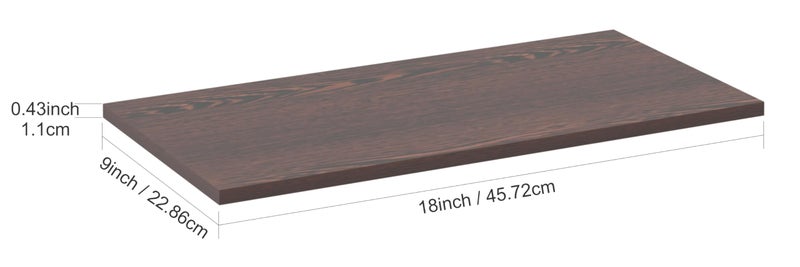 Captiver Simplex Wall Decor Shelf Wooden Set of 1 - (18X9) Inch|| Style Elegantly for Home and Office Decor - Image 4