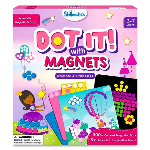 Skillmatics Art Activity - Dot It With Magnets Unicorns & Princesses, No Mess Repeatable Art For Kids, DIY Craft Kits, Gifts For Ages 4, 5, 6, 7, Multicolor - Image 1