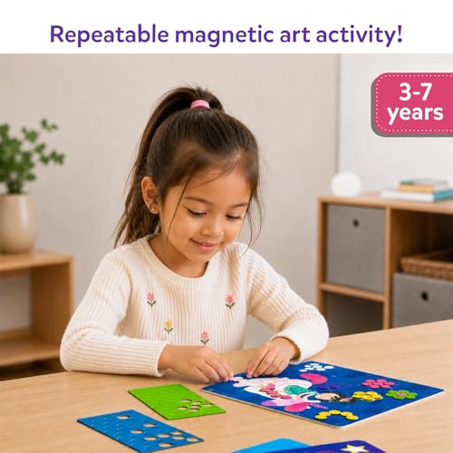 Skillmatics Art Activity - Dot It With Magnets Unicorns & Princesses, No Mess Repeatable Art For Kids, DIY Craft Kits, Gifts For Ages 4, 5, 6, 7, Multicolor - Image 3